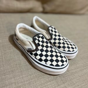 Vans kids clasic slip white black
